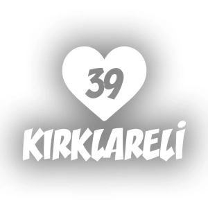 Kalpli 39 Kırklareli Araba Sticker 17x17 Cm Beyaz