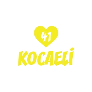 Kalpli 41 Kocaeli Araba Sticker 17x17 Cm Sarı