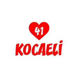 Kalpli 41 Kocaeli Araba Sticker 17x17 Cm Kırmızı
