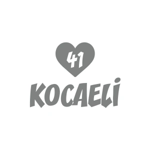 Kalpli 41 Kocaeli Araba Sticker 17x17 Cm Gri