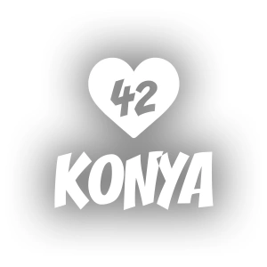 Kalpli 42 Konya Araba Sticker 17x17 Cm Beyaz