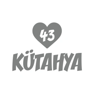 Kalpli 43 Kütahya Araba Sticker 17x17 Cm Gri