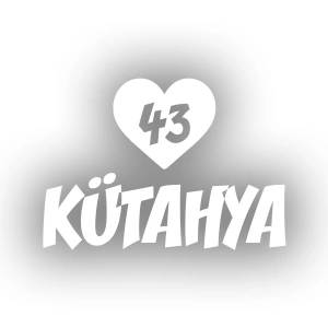 Kalpli 43 Kütahya Araba Sticker 17x17 Cm Beyaz