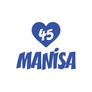 Kalpli 45 Manisa Araba Sticker 17x17 Cm Mavi