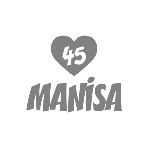 Kalpli 45 Manisa Araba Sticker 17x17 Cm Gri