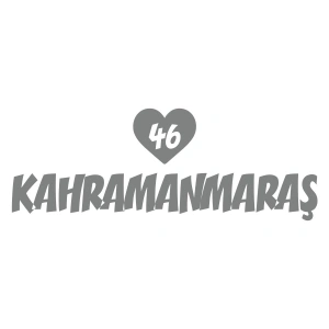 Kalpli 46 Kahramanmaraş Araba Sticker 17x17 Cm Gri