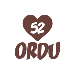 Kalpli 52 Ordu Araba Sticker 17x17 Cm Kahverengi