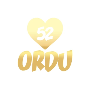 Kalpli 52 Ordu Araba Sticker 17x17 Cm Gold