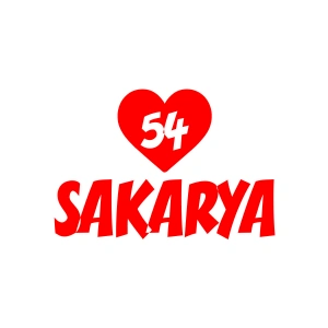 Kalpli 54 Sakarya Araba Sticker 17x17 Cm Kırmızı
