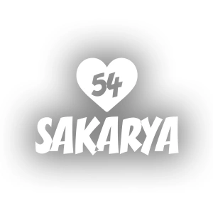 Kalpli 54 Sakarya Araba Sticker 17x17 Cm Beyaz