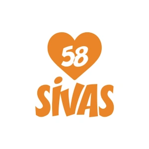 Kalpli 58 Sivas Araba Sticker 17x17 Cm Turuncu