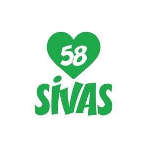 Kalpli 58 Sivas Araba Sticker 17x17 Cm Yeşil