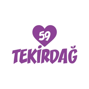 Kalpli 59 Tekirdağ Araba Sticker 17x17 Cm Mor