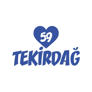 Kalpli 59 Tekirdağ Araba Sticker 17x17 Cm Mavi