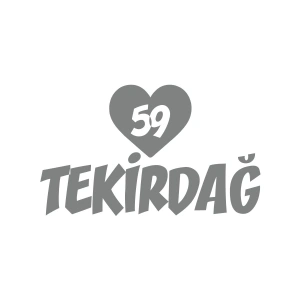 Kalpli 59 Tekirdağ Araba Sticker 17x17 Cm Gri