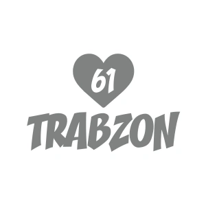 Kalpli 61 Trabzon Araba Sticker 17x17 Cm Gri