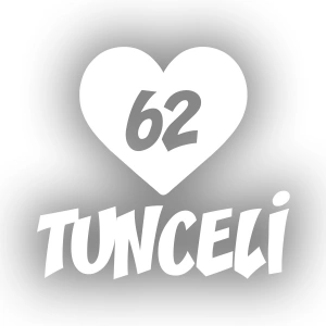 Kalpli 62 Tunceli Araba Sticker 17x17 Cm Beyaz
