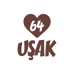 Kalpli 64 Uşak Araba Sticker 17x17 Cm Kahverengi