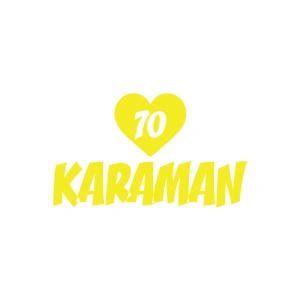 Kalpli 70 Karaman Araba Sticker 17x17 Cm Sarı