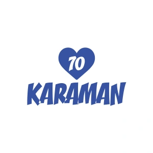 Kalpli 70 Karaman Araba Sticker 17x17 Cm Mavi