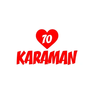 Kalpli 70 Karaman Araba Sticker 17x17 Cm Kırmızı