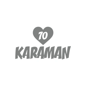 Kalpli 70 Karaman Araba Sticker 17x17 Cm Gri