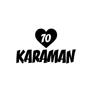Kalpli 70 Karaman Araba Sticker 17x17 Cm Siyah