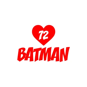Kalpli 72 Batman Araba Sticker 17x17 Cm Kırmızı
