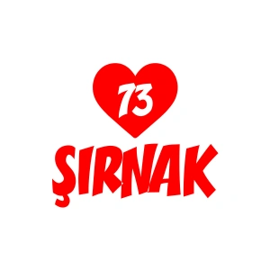 Kalpli 73 Şırnak Araba Sticker 17x17 Cm Kırmızı