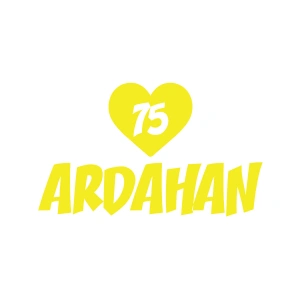 Kalpli 75 Ardahan Araba Sticker 17x17 Cm Sarı