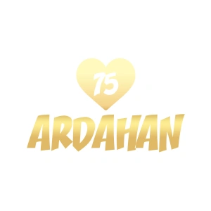 Kalpli 75 Ardahan Araba Sticker 17x17 Cm Gold