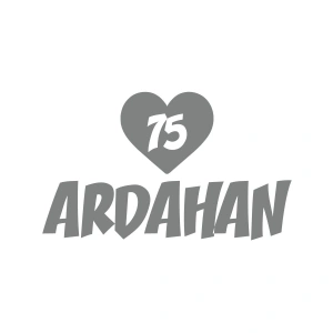 Kalpli 75 Ardahan Araba Sticker 17x17 Cm Gri