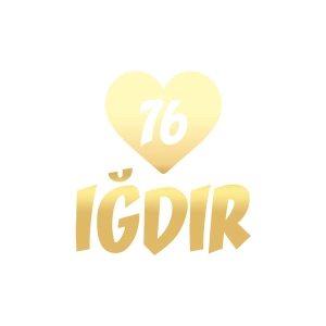 Kalpli 76 Iğdır Araba Sticker 17x17 Cm Gold