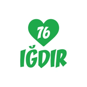 Kalpli 76 Iğdır Araba Sticker 17x17 Cm Yeşil