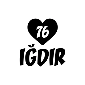 Kalpli 76 Iğdır Araba Sticker 17x17 Cm Siyah