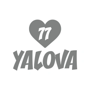 Kalpli 77 Yalova Araba Sticker 17x17 Cm Gri