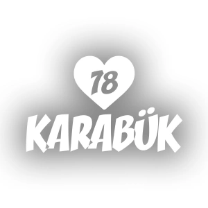 Kalpli 78 Karabük Araba Sticker 17x17 Cm Beyaz