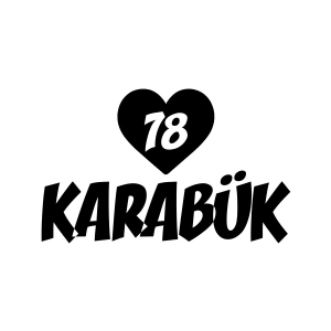 Kalpli 78 Karabük Araba Sticker 17x17 Cm Siyah
