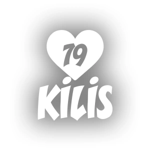 Kalpli 79 Kilis Araba Sticker 17x17 Cm Beyaz