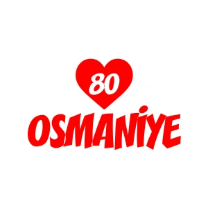 Kalpli 80 Osmaniye Araba Sticker 17x17 Cm Kırmızı