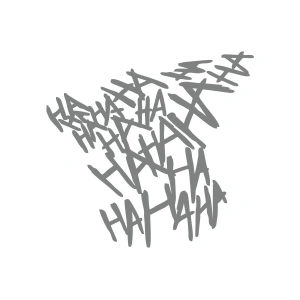 Hahahaha Araba Sticker 17x17 Cm Gri