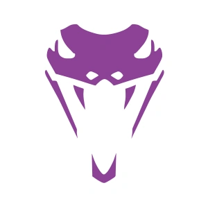 Yılan Kafası Araba Sticker 17x17 Cm Mor