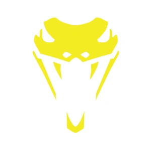 Yılan Kafası Araba Sticker 17x17 Cm Sarı