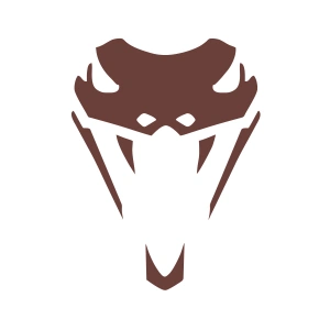 Yılan Kafası Araba Sticker 17x17 Cm Kahverengi