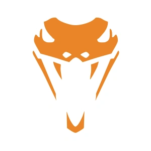 Yılan Kafası Araba Sticker 17x17 Cm Turuncu