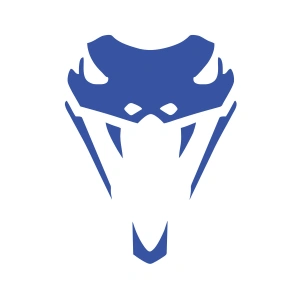 Yılan Kafası Araba Sticker 17x17 Cm Mavi