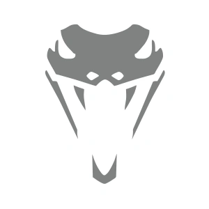 Yılan Kafası Araba Sticker 17x17 Cm Gri