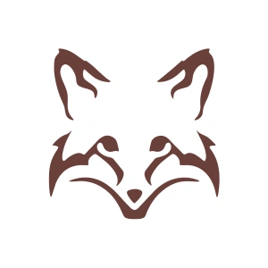 Tilki Kafası Araba Sticker 17x17 Cm Kahverengi