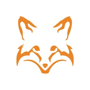 Tilki Kafası Araba Sticker 17x17 Cm Turuncu