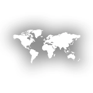 Dünya Haritası Araba Sticker 17x17 Cm Beyaz